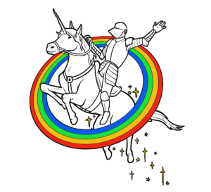 rainbow unicorn sticker
